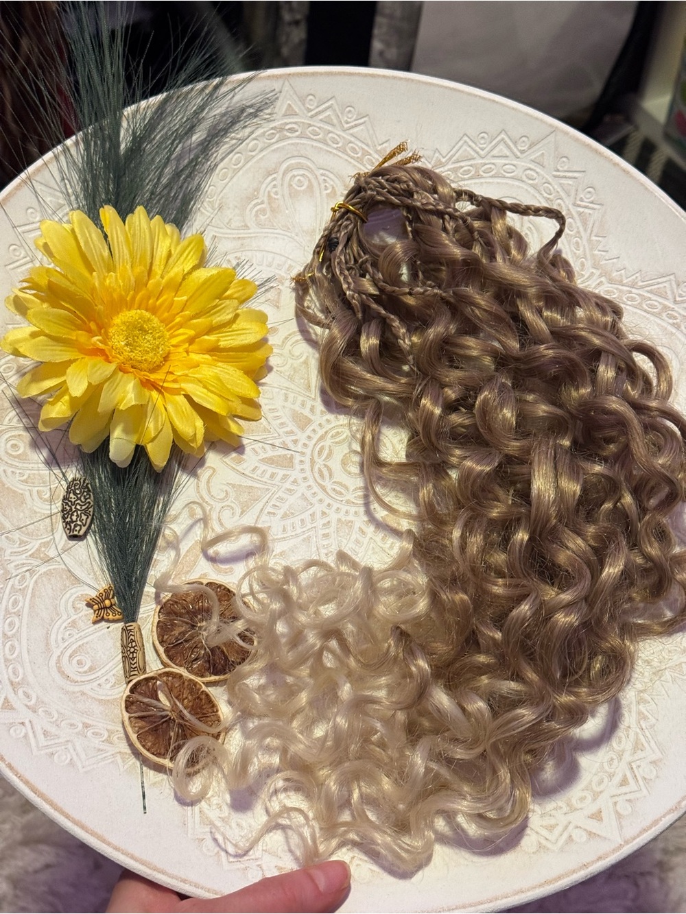 Curly Blonde hair Extensions